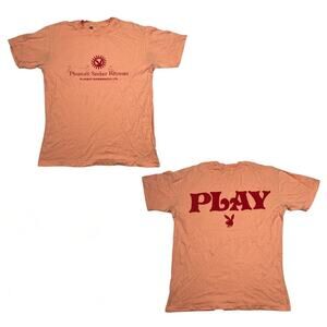 Playboy x PacSun Pleasure Seekers Retreats Tee T-Shirt Peach Orange Mens Small